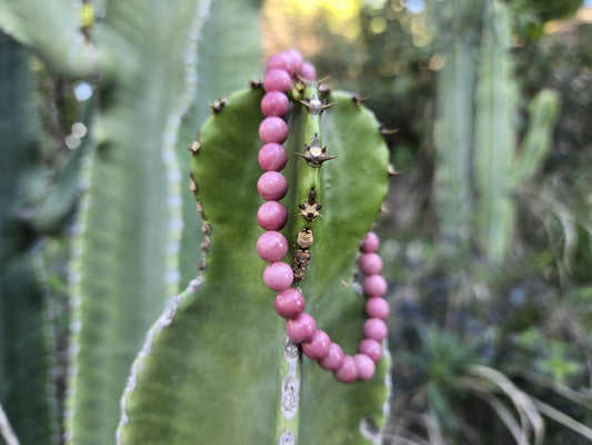 Bracelet Pierre Rhodonite foncée 100% naturel